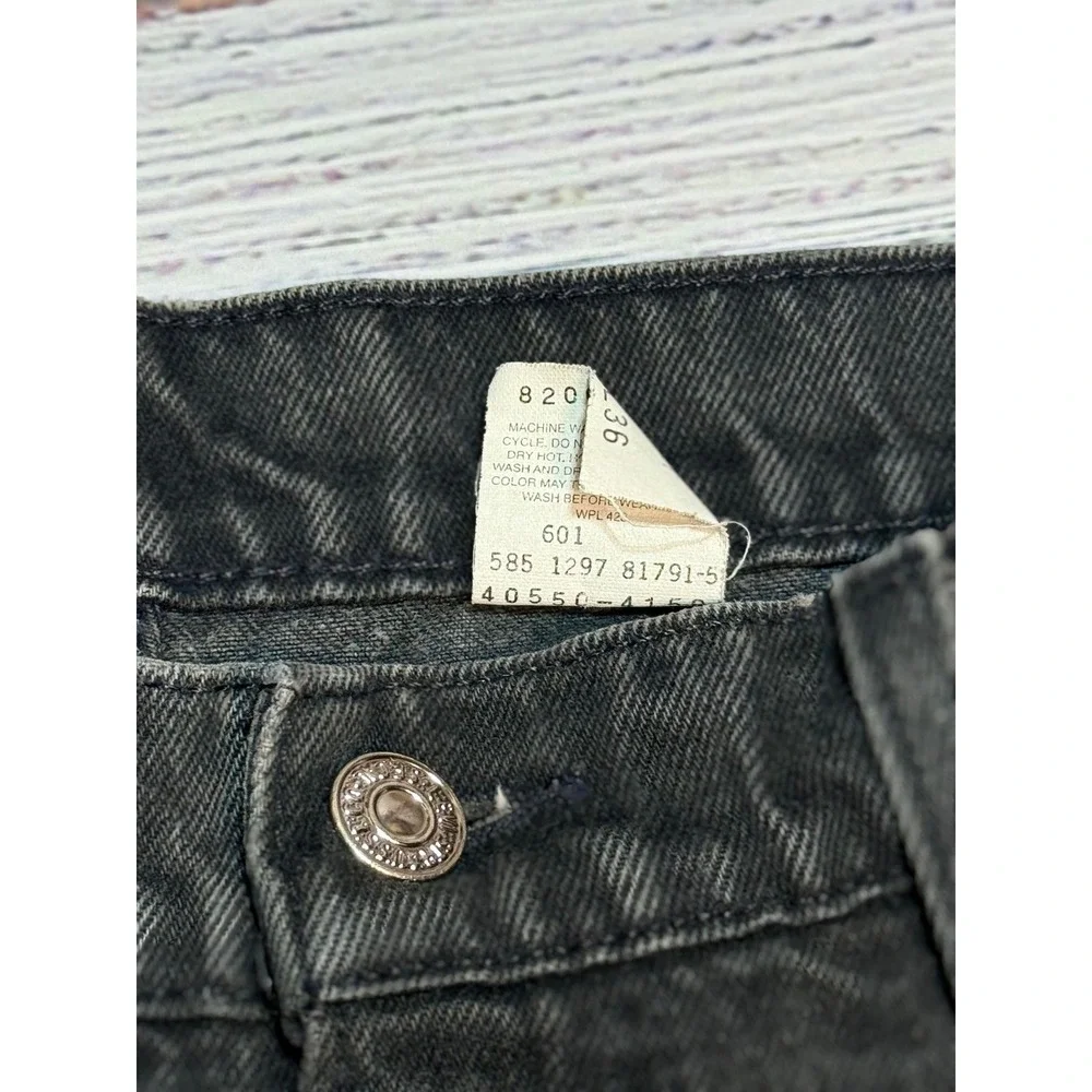 Levi 550 Jeans 34x36 Relaxed Fit Orange Tab Vintage Black Denim USA Made